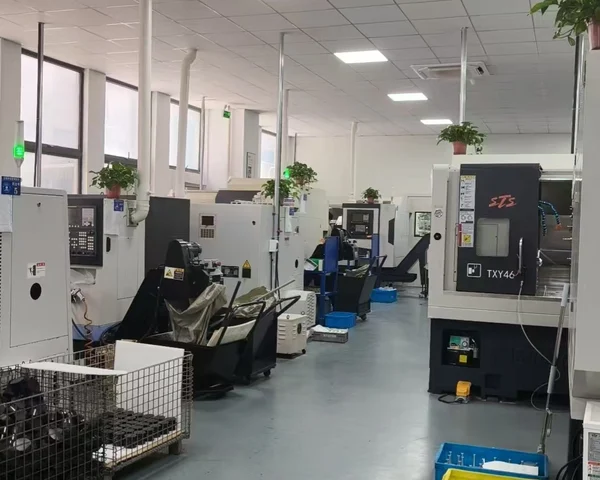 CNC lathe workshop at LINMI Precision